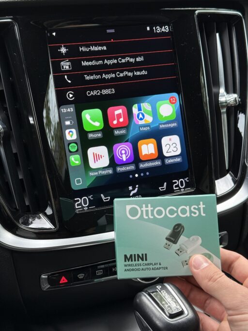 Ottocast Mini 2.0 Flow juhtmevaba CarPlay / Android Auto adapter