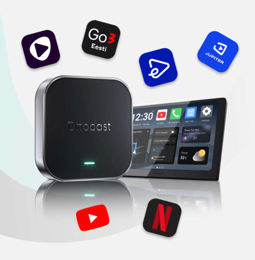 OttoAibox E2 CarPlay AI Box multimeediakeskus, videomängija + juhtmevaba CarPlay ja Android Auto