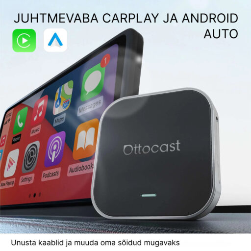 Juhtmevaba CarPlay ja Android Auto. Unusta kaablid ja muuda oma sõidud mugavaks.