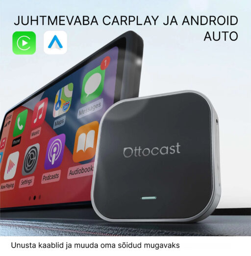 Juhtmevaba CarPlay ja Android Auto. Unusta kaablid ja muuda oma sõidud mugavaks.