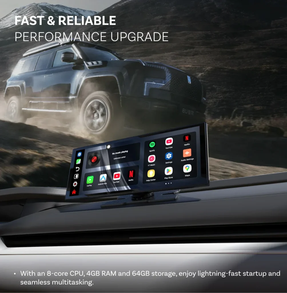 Ottoscreen AI universaalne multimeediakeskus +CarPlay +Android Auto +tagurduskaamera