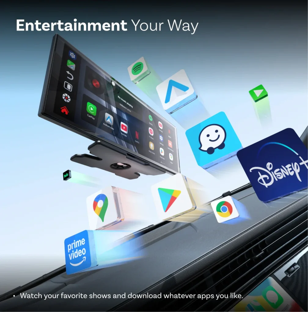 Ottoscreen AI universaalne multimeediakeskus +CarPlay +Android Auto +tagurduskaamera