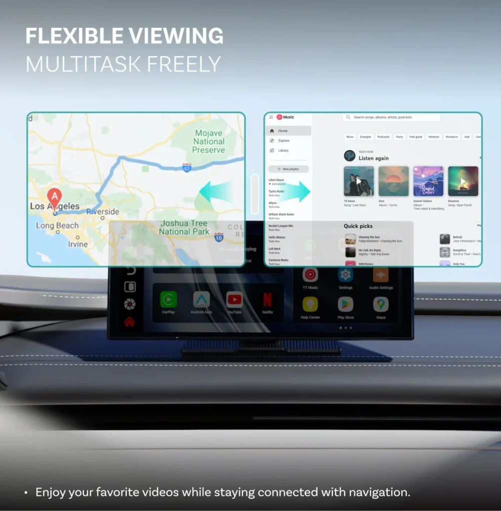 Ottoscreen AI universaalne multimeediakeskus +CarPlay +Android Auto +tagurduskaamera
