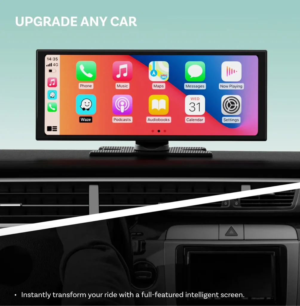Ottoscreen AI universaalne multimeediakeskus +CarPlay +Android Auto +tagurduskaamera