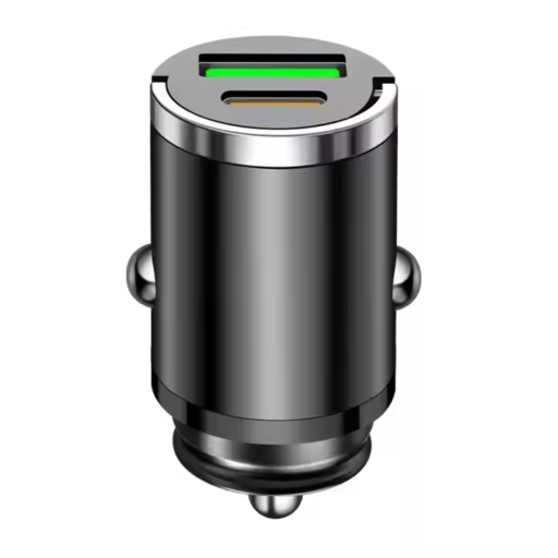 Kompaktne 12V-24V USB-A ja USB-C autolaadija