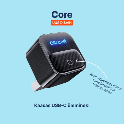 2026 Ottocast Mini Pico juhtmevaba CarPlay / Android Auto adapter