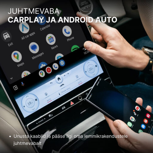 Juhtmevaba CarPlay ja Android Auto. Unusta kaablid ja pääse ligi oma lemmikrakendustele juhtmevabalt.