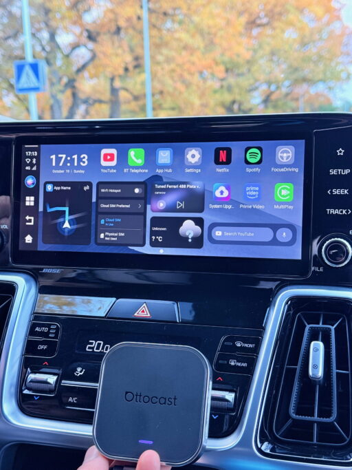 OttoAibox E2 CarPlay AI Box multimeediakeskus, videomängija + juhtmevaba CarPlay ja Android Auto