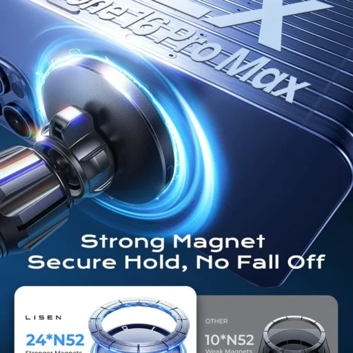 Lisen Strong 15W juhtmevaba laadija autosse, MagSafe magnetkinnitusega, Qi2 - Image 5
