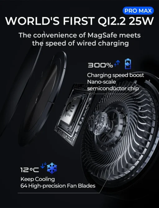 Lisen Premium Pack 25W juhtmevaba laadija autosse, MagSafe magnetkinnitusega, Qi2.2