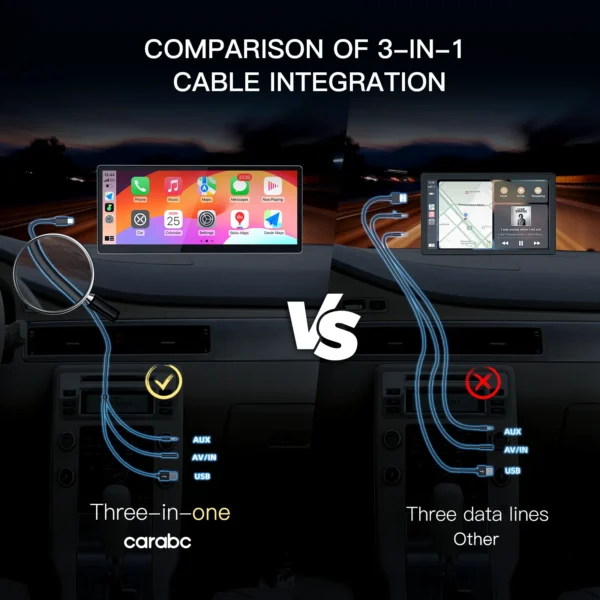 8,8" Carabc D808 CarPlay ja Android Auto ekraan - Image 4