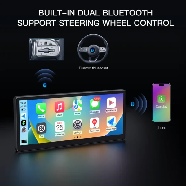 8,8" Carabc D808 CarPlay ja Android Auto ekraan - Image 6
