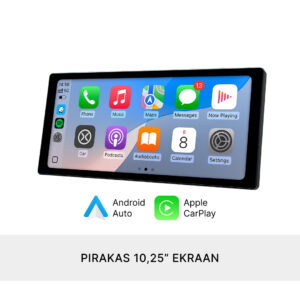 10,25" Carabc D1025 CarPlay ja Android Auto ekraan
